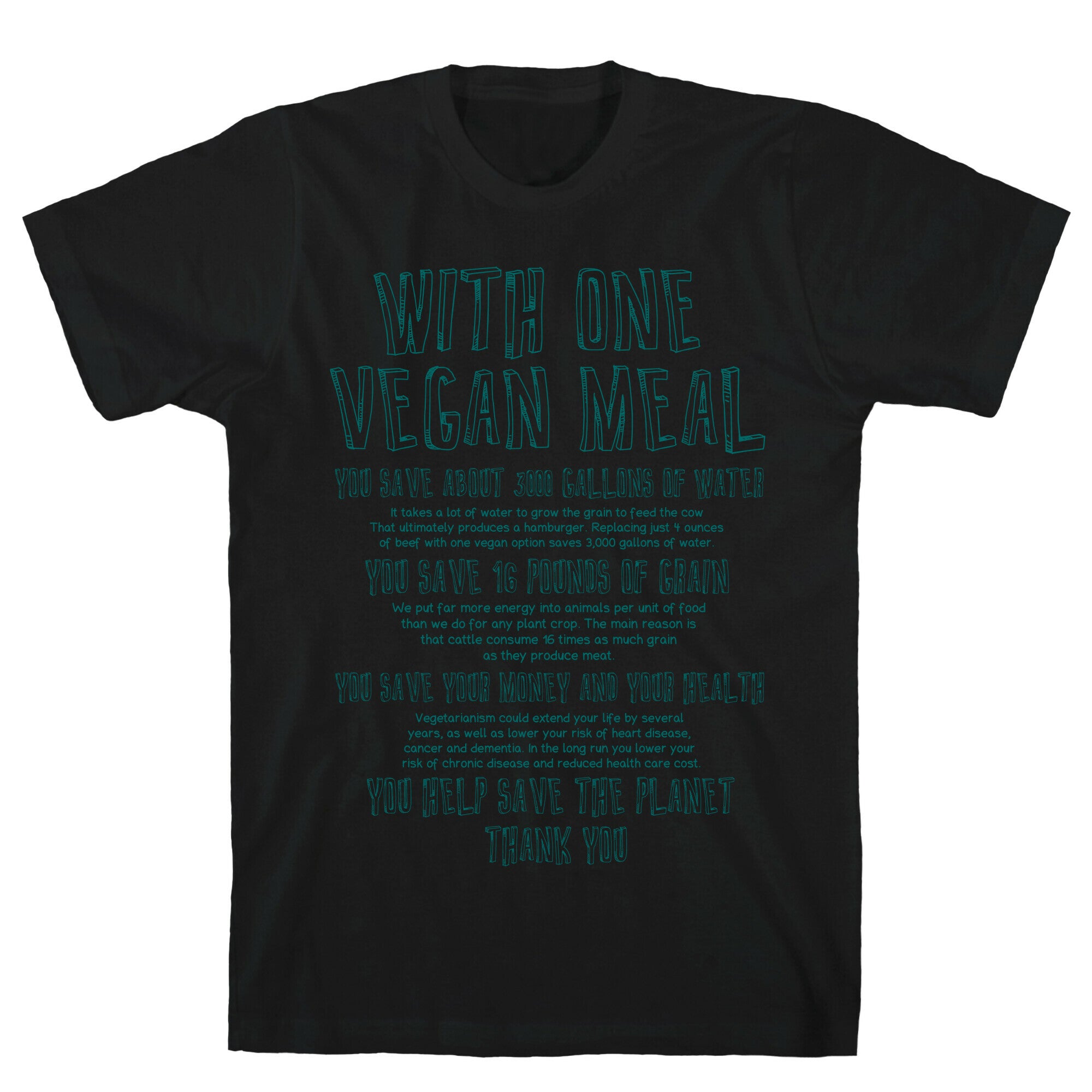 With One Vegan Meal T-Shirt